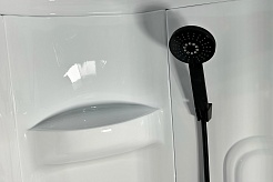 Royal Bath Душевая кабина Practic RB 90HK1-T-BL 90x90 стекло прозрачное профиль черный матовый – фотография-7