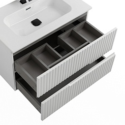 Cezares Тумба под раковину Duet-N 90 подвесная Bianco Lucido – фотография-4