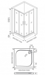 Good Door Душевой уголок INFINITY CR -80-C-CH – фотография-2