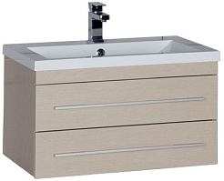 Aquanet Тумба с раковиной Нота 75 подвесная светлый дуб (171489) – фотография-1