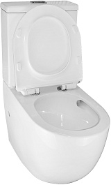 Azario Унитаз-компакт Corsa AZ-2062T безободковый с бачком с сиденьем микролифт белый – фотография-7