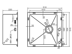 Zorg Кухонная мойка "Inox" RX-5151 – фотография-2