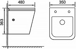 Azario Унитаз подвесной Hugo AZ-10007 безободковый с функцией биде белый – фотография-14