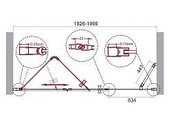 BelBagno Душевая дверь в нишу 185/195 ALBANO-BS-13-90+100-C-Cr – фотография-7