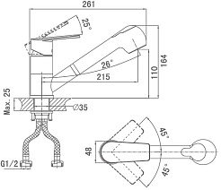 D&K Смеситель "Lessing Rhein DA1322501" для кухонной мойки – фотография-2