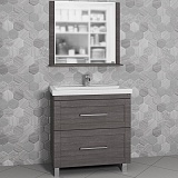 СанТа Мебель для ванной Венера 80 с зеркалом дуб шале графит