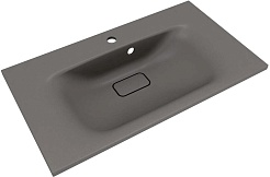 Style Line Тумба с кварцевой раковиной серый шелк Остин 80 крем – фотография-3