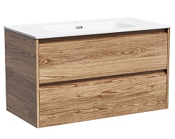 Sancos Тумба с раковиной Libra 100 дуб чарльстон раковина Element 101 CN7003 – фотография-1