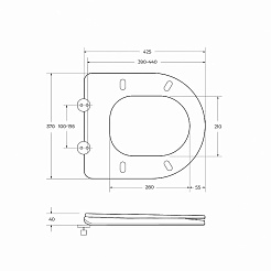 BelBagno Чаша унитаза Energia BB8134CPR/SC с сиденьем – фотография-5