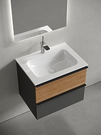 Sancos Мебель для ванной Delta 60 дуб красный/графит – фотография-7