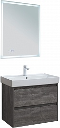 Aquanet Мебель для ванной Nova Lite 75 подвесная дуб серый – фотография-1