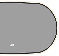 Aquanet Зеркало Контур 60x120 Led TX с подсветкой и антизапотеванием черное – фотография-6