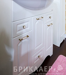 Бриклаер Мебель для ванной Анна 75 белая – фотография-2