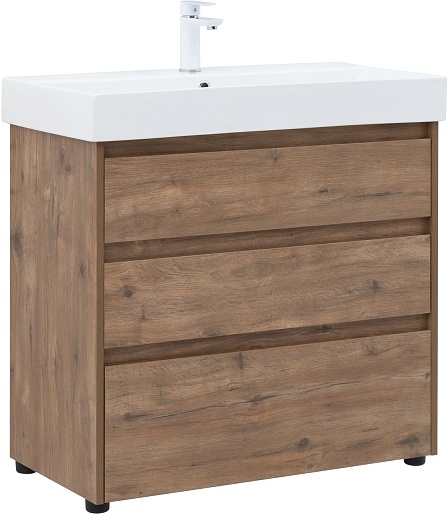 Aquanet Тумба с раковиной Nova Lite 85 дуб рустикальный – фото-1