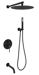 Oliveeka Душевой комплект Y OL-88939017-MB черный матовый – фотография-1