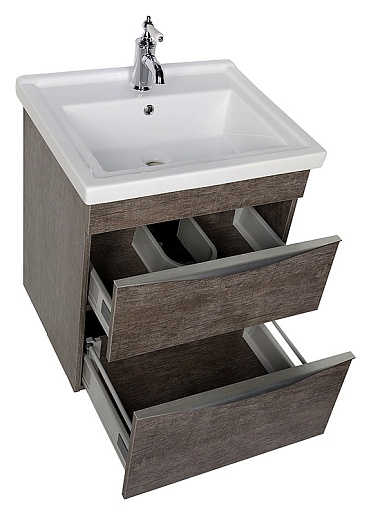 Aquanet Тумба с раковиной "Эвора 60" дуб антик – картинка-9