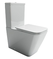 Ceramicanova Унитаз напольный пристенный Cubic Rimless CN1803 белый