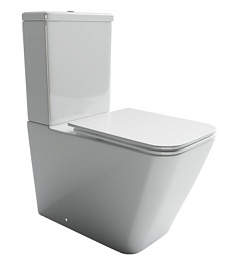 Ceramicanova Унитаз напольный пристенный Cubic Rimless CN1803 белый – фотография-1