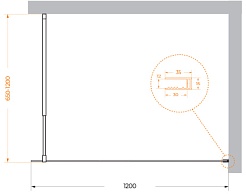 BelBagno Душевая перегородка Kraft KRAFT-L-1-120-C-Cr 120x195 профиль хром стекло прозрачное – фотография-5
