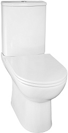 Azario Унитаз-компакт Kano 93590 безободковый с бачком с сиденьем микролифт белый – фотография-3