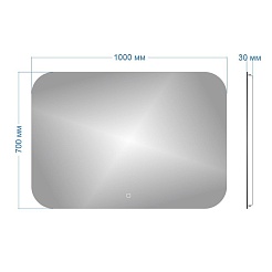 Teymi Зеркало Solli Oreol 100/70 LED сенсор T20228S – фотография-4