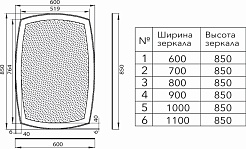 Aquanet Зеркало Тоскана 9085 LED – фотография-3