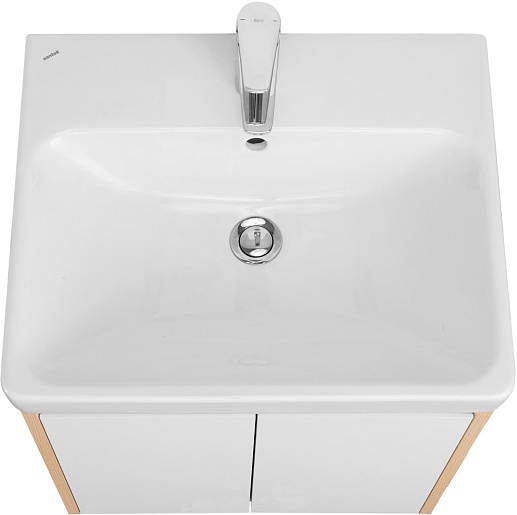 Акватон Тумба под раковину Сканди Doors 55 белая/дуб верона – фотография-4