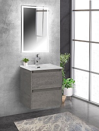 BelBagno Тумба с раковиной Kraft 50 подвесная Cemento Grigio – фотография-10