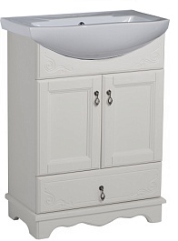 Bas Мебель для ванной Варна 75 белый, ящик, зеркало – фотография-3