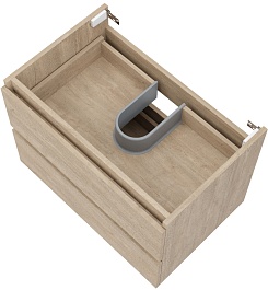 Teymi Тумба под раковину Laina 70 подвесная дуб светлый – фотография-3