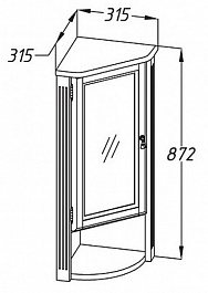 Opadiris Угловой шкаф Клио 32 R слоновая кость – фотография-4