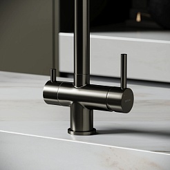 Sancos Смеситель для кухни Foster вороненая сталь SC4014GG – фотография-3