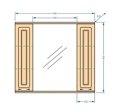 Stella Polare Зеркало-шкаф Кармела 90/С карпатская ель – фотография-4