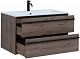 Aquanet Мебель для ванной Lino 90 подвесная дуб веллингтон – фотография-21