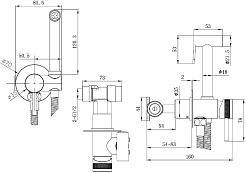 Allen Brau Смеситель с гигиеническим душем Priority 5.31A29-GB (с внутренней частью) золото – фотография-2