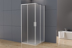 Vincea Душевой уголок Rapid-N 90/100x80/90 VSS-3RN9010E10MT профиль хром стекло текстурное – фотография-3