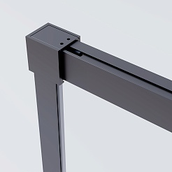 Vincea Душевой уголок Soft 2 100x90 VSR-3SO29010CLGM профиль вороненая сталь стекло прозрачное – фотография-6