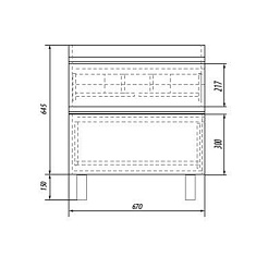 Dreja Тумба с раковиной Grace Plus 70 напольная – фотография-3