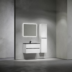 Sancos Тумба с раковиной Urban 80 белый глянец раковина Element 81 CN7005MB – фотография-8