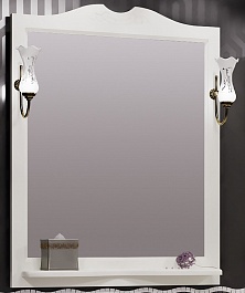 Opadiris Мебель для ванной Тибет 85 с художественным стеклом, слоновая кость – фотография-9