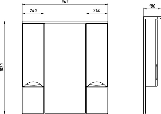ASB-Mebel Мебель для ванной Мессина 100/3 белая – картинка-15