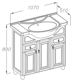 Opadiris Мебель для ванной "Гредос 105" орех – фотография-3