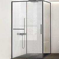 Vincea Душевой уголок Slim Soft 130x90 VSR-1SS9013CLGM профиль вороненая сталь стекло прозрачное
