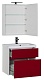 Aquanet Тумба с раковиной "Латина 70" бордо 2 ящика (180034) – фотография-14