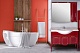 ASB-Woodline Зеркало для ванной Эмили 105 красный/ патина золото – фотография-6