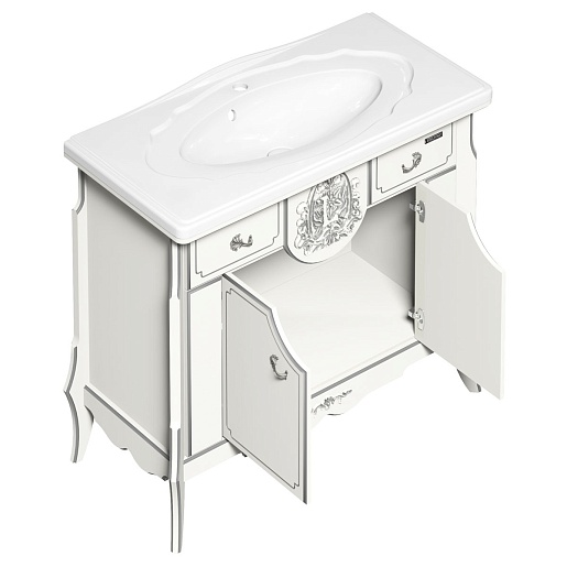  Тумба с раковиной Luise белая – фотография-6