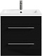 Водолей Мебель для ванной Элис 58 подвесная 2 ящика черная – фотография-20