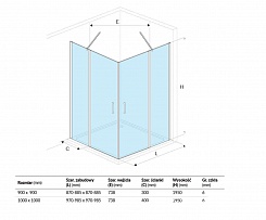 Excellent Душевой уголок MAZO 100x100 квадрат – фотография-2