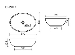 Ceramicanova Мебельная раковина Element 52 CN6017MW белый матовый – фотография-3