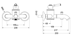 Aquatek Смеситель для ванны с душем Классик AQ1540MB матовый черный – фотография-6